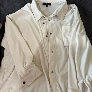 Fred David Cream Button-Up Jacket
